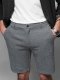 Krótkie spodenki męskie SLIM FIT ze strukturalnej melanżowej dzianiny  czarne V2 OM-SRCS-0166 L 2