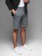 Krótkie spodenki męskie SLIM FIT ze strukturalnej melanżowej dzianiny  czarne V2 OM-SRCS-0166 L 3