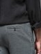Krótkie spodenki męskie SLIM FIT ze strukturalnej melanżowej dzianiny  czarne V2 OM-SRCS-0166 L 6