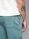 Męskie krótkie spodenki dresowe RELAXED FIT w stylu athleisure  turkusowe V1 OM-SRWS-0122 XL 5