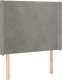 Łóżko Kontynentalne Z Materacem I Led, Szare 100X200Cm, Aksamit 6
