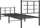 Metalowa Rama Łóżka Z Wezgłowiem I Zanóżkiem, Czarna, 75X190 Cm 6