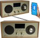 Radio przenośne Brda FM/BT/USB akum.2200mAh,10W,ładowanie indukcyjne telefonu,jasny brąz/złote 1