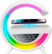 Inteligentna lampa LED RGB z ładowarką indukcyjną, wyświetlacz LCD, głośnik Bluetooth, Radio FM, USB,TF,AUX, zegar, alarm, akumlator 1