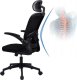 Fotel biurowy obrotowy "Mistral Black", mikrosiatka do biurka KO28CZ 2