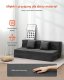 Sofa rozkładana 3 w 1 składana kanapa z poduszkami ciemnoszara 3