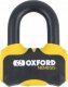 Blokada tarczy hamulcowej NEMESIS OXFORD kolor żółty 122mm x 95mm trzpień 16mm 1