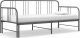 Sofa Z Wysuwaną Ramą Łóżka, Szara, Metalowa, 90X200 Cm 1