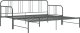 Sofa Z Wysuwaną Ramą Łóżka, Szara, Metalowa, 90X200 Cm 7