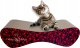 Drapak dla kota czarny w serca duży MIMI | 70x23x24 cm | MruuPruu 1