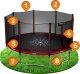 NeoSport Trampolina ogrodowa 14ft/435cm z siatką zewnętrzną i drabinką 9