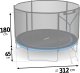 NeoSport Trampolina ogrodowa 10ft/312cm z siatką zewnętrzną i drabinką 2