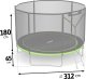 NeoSport Trampolina ogrodowa 10ft/312cm z siatką zewnętrzną i drabinką 2