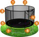 NeoSport Trampolina ogrodowa 10ft/312cm z siatką zewnętrzną i drabinką 7