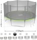 Trampolina ogrodowa Neo-Sport NeoSport Trampolina ogrodowa 12ft/374cm z siatką zewnętrzną i drabinką 5