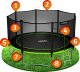 NeoSport Trampolina ogrodowa 12ft/374cm z siatką zewnętrzną i drabinką 8