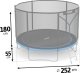 NeoSport Trampolina ogrodowa 8ft/252cm z siatką zewnętrzną i drabinką 2