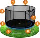 NeoSport Trampolina ogrodowa 8ft/252cm z siatką zewnętrzną i drabinką 7