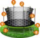 NeoSport Trampolina ogrodowa 13ft/404cm z siatką wewnętrzną i drabinką 8