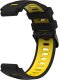 Pasek silikonowy do Garmin G02 - czarno-żółty 2