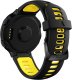 Pasek silikonowy do Garmin G02 - czarno-żółty 3