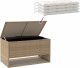 vidaXL Skrzynka na poduszki ogrodowe beżowa 100x55x55,5 cm polirattan 6