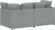 vidaXL Sofa modułowa z poduszkami Tkanina jasnoszara 6