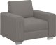 Sofa Fotel Jasnoszary 59 cm Tkanina sztruksowa 2