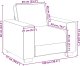 Sofa Fotel Jasnoszary 59 cm Tkanina sztruksowa 9