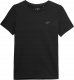 KOSZULKA 4F T-SHIRT DZIECIĘCA GŁADKA BAWEŁNIANA SZKOŁA CZARNA r. 152 1