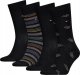 SKARPETKI TOMMY HILFIGER 4 PARY GIFTBOX 4 SZTUKI PREZENT r. 39-42 CZARNE 1