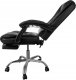 Krzesło biurowe Fotel biurowy z podnóżkiem czarny 8