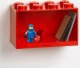 LEGO - Półka w kształcie klocka z ośmioma wypustkami - Czerwona 3