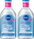 NIVEA Płyn micelarny do demakijażu twarzy oczu - Bez pocierania 400ml x 2 1
