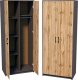 Meble-Bestseller Szafa Dwudrzwiowa Sz05 Grafit-Wotan 193x85x55 cm 1