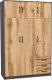 Meble-Bestseller Szafa Dwudrzwiowa Sz03 Grafit-Wotan 193x127x55 cm 1