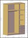 Meble-Bestseller Szafa Dwudrzwiowa Sz03 Grafit-Wotan 193x127x55 cm 3