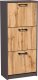 Meble-Bestseller Szafka na buty K024 Grafit-Wotan 116x50x28 cm 1