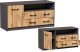 Meble-Bestseller Komoda RTV K027 Grafit-Wotan 55x110x41 cm 1