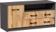 Meble-Bestseller Komoda RTV K027 Grafit-Wotan 55x110x41 cm 2