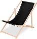 Leżak ogrodowy, drewniany z 3-stopniową regulacją, plażowy, balkonowy, czarny UNIWERSALNY 16