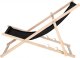 Leżak ogrodowy, drewniany z 3-stopniową regulacją, plażowy, balkonowy, czarny UNIWERSALNY 6