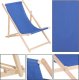 Leżak ogrodowy, drewniany z 3-stopniową regulacją, plażowy, balkonowy, niebieski UNIWERSALNY 11