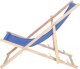 Leżak ogrodowy, drewniany z 3-stopniową regulacją, plażowy, balkonowy, niebieski UNIWERSALNY 16