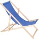 Leżak ogrodowy, drewniany z 3-stopniową regulacją, plażowy, balkonowy, niebieski UNIWERSALNY 19