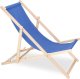 Leżak ogrodowy, drewniany z 3-stopniową regulacją, plażowy, balkonowy, niebieski UNIWERSALNY 20