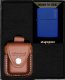 Zestaw ZIPPO Zapalniczka ROYAL BLUE MATTE LOGO Prezentowy No2 1