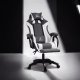Fotel gamingowy obrotowy LevelUp z podnóżkiem i poduszką masującą KO29GRAF 4