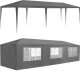 Namiot pawilon ogrodowy handlowy 3x9 m 8 ścianek szary MultiGarden 5