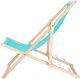 Leżak ogrodowy, drewniany z 3-stopniową regulacją, plażowy, balkonowy, turkusowy UNIWERSALNY 11